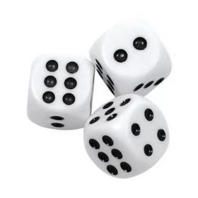 Dobókocka, műanyag, 3 darab