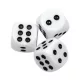 Dobókocka, műanyag, 3 darab