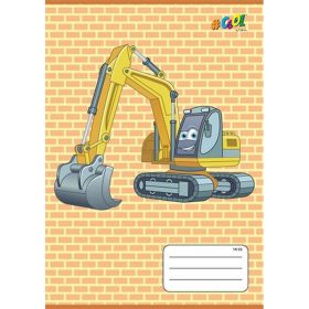   Füzet, tűzött, A5, vonalas, 32 lap, 1. osztály, COOL BY VICTORIA, "Excavator", "14-32"