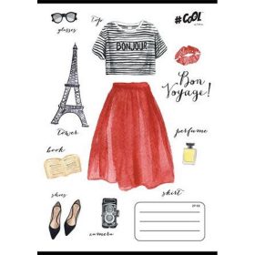   Füzet, tűzött, A5, kockás, 32 lap, COOL BY VICTORIA, "Boho fashion", 27-32