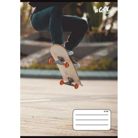   Füzet, tűzött, A5, vonalas, 32 lap, 4-8. osztály, COOL BY VICTORIA, "Skateboard", "21-32"