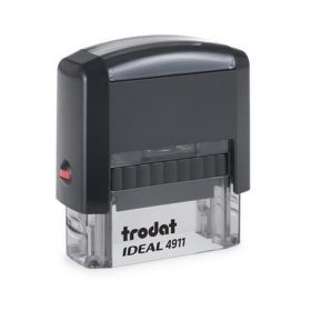   Bélyegző, TRODAT "Ideal 4911", fekete ház, fekete párnával