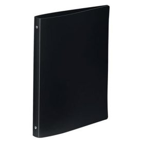   Gyűrűs könyv, 4 gyűrű, 25 mm, A4, PP, VIQUEL "Essentiel", fekete