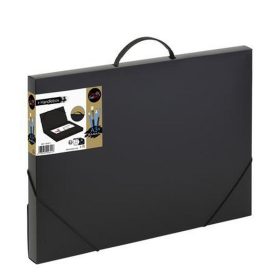   Irattartó mappa, gumis, 30 mm, A3, PP, VIQUEL "Creativ Gallery", fekete