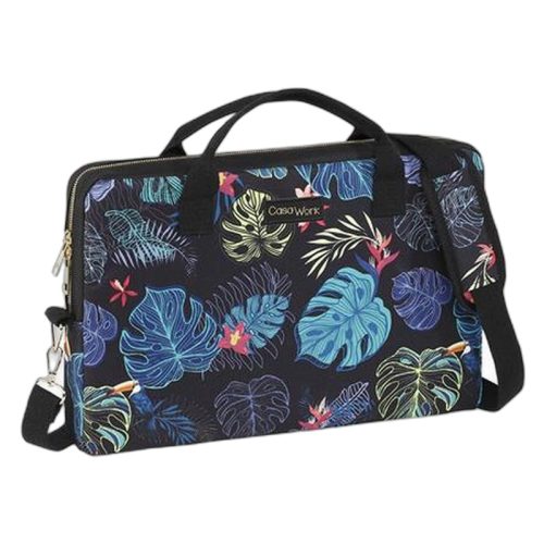 Notebook táska, 15", VIQUEL CASAWORK "Tropical", fekete-kék