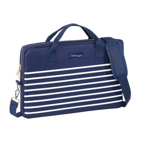 Notebook táska, 15", VIQUEL CASAWORK "Marin", kék-fehér