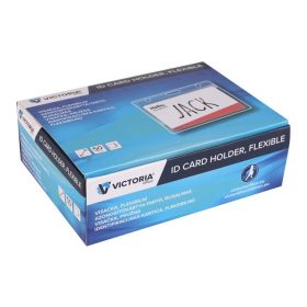   Azonosítókártya tartó, 105x65 mm, hajlékony, fekvő, VICTORIA OFFICE