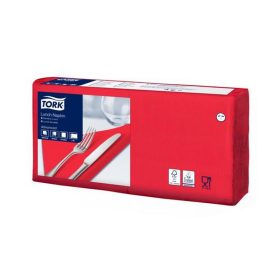   Szalvéta, 1/4 hajtogatott, 2 rétegű, 33x33 cm, Advanced, TORK "Lunch", vörös