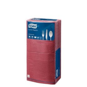   Szalvéta, 1/4 hajtogatott, 2 rétegű, 33x33 cm, Advanced, TORK "Lunch", bordó