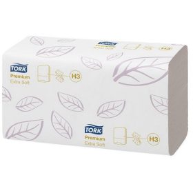   Kéztörlő,  Z hajtás, 2 rétegű, 200 lap, H3 rendszer, Premium, TORK "Extra Soft Singlefold"...