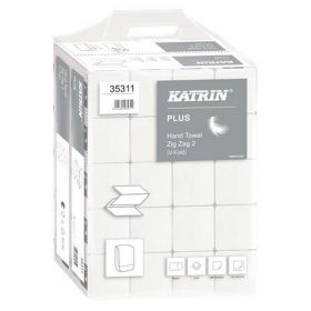   Kéztörlő, Z hajtogatott, 2 rétegű, 200 lap, KATRIN, hófehér