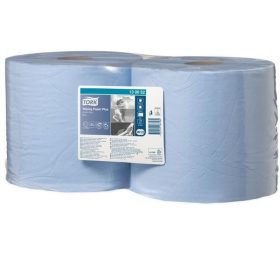   Törlőpapír, tekercses, 26 cm átmérő, W1/W2 rendszer, 2 rétegű, TORK "Plusz", kék