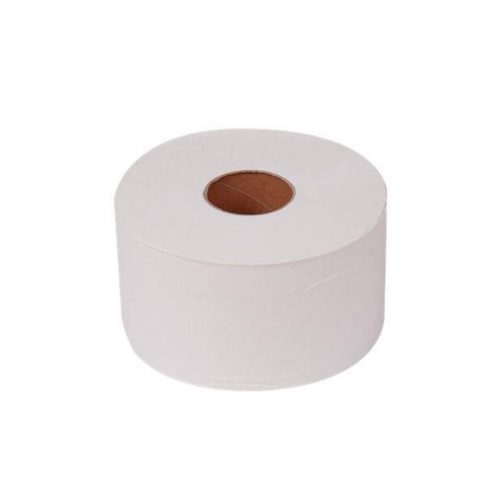 Toalettpapír, T2 rendszer, 2 rétegű, 19 cm átmérő "Mini Jumbo", fehér