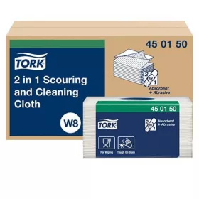   Súroló- és tisztítókendő, 2in1, újrafelhasználható, 1 rétegű, 360 lap, W8 rendszer, TORK, ...