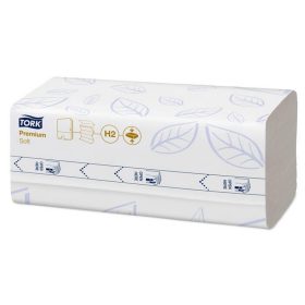   Kéztörlő, tömörített, Interfold, 2 réteg, 170 lap, H2 rendszer, Premium, TORK "Xpress Soft...