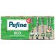 Toalettpapír, 3 rétegű, kistekercses, 8 tekercs, PUFINA "Eco", fehérítetlen és vegyszermen...