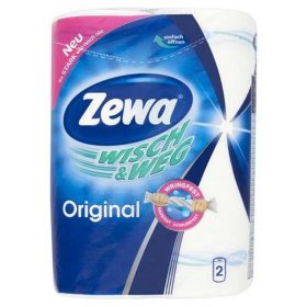   Háztartási papírtörlő, 2 rétegű, 2 tekercses, ZEWA "Wisch&Weg Original"