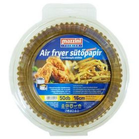   Sütőpapír, szilikonos, Air Fryer készülékhez, kerek, 16 cm, 50 db, MAZZINI "Premium"
