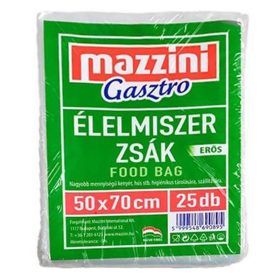   Élelmiszerzsák, erős, 25 db, 50 x 70 cm, MAZZINI "Gasztro"
