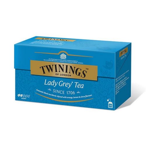 Fekete tea, 25x2 g, TWININGS "Lady grey"