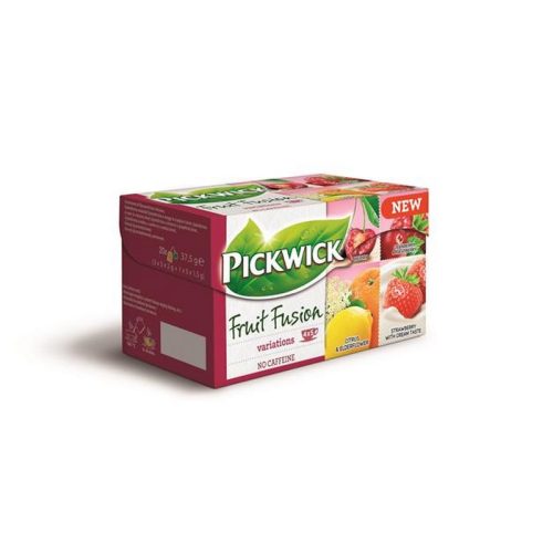 Gyümölcstea, 20x2 g, PICKWICK "Fruit Fusion Variációk Piros", eper-tejszín, citrus-bodza, ...