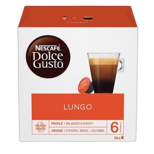 Kávékapszula, 16 db,  NESCAFÉ DOLCE GUSTO "Caffé Lungo"