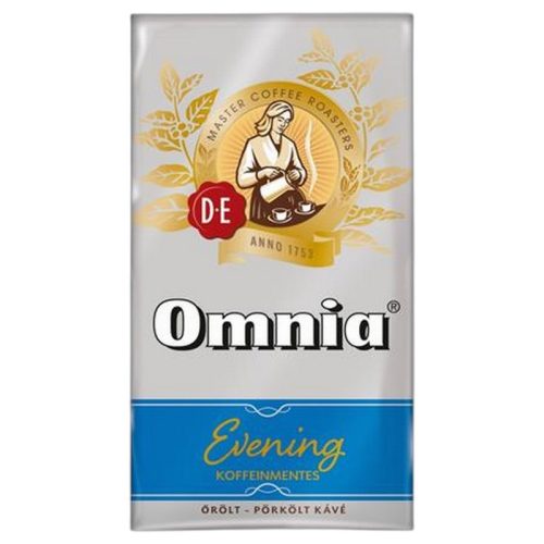 Kávé, pörkölt, őrölt, vákuumos csomagolásban, 250 g,  DOUWE EGBERTS "Omnia Evening", Koffe...