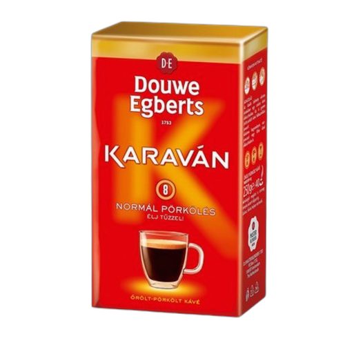 Kávé, pörkölt ,őrölt, vákuumos csomagolásban, 225 g, DOUWE EGBERTS "Karaván" normál pörköl...