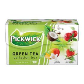   Zöld tea, 20x1,5 g, PICKWICK "Zöld tea Gyümölcsös Variációk", kókusz, vörösáfonya, eper-ci...