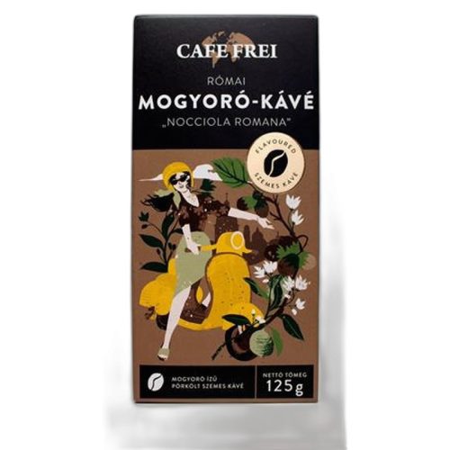 Kávé, pörkölt, szemes, 125 g, CAFE FREI "Római mogyoró"