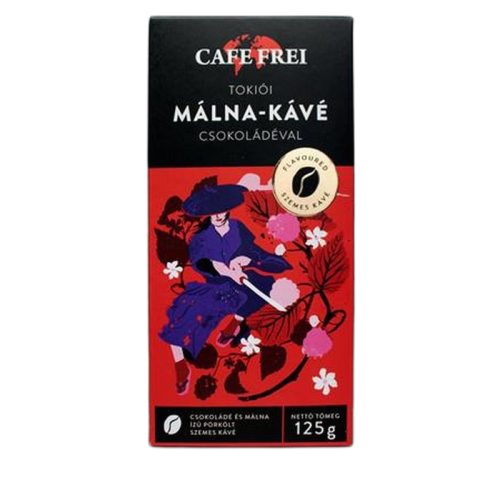 Kávé, pörkölt, szemes, 125 g, CAFE FREI "Tokiói csokoládés-málna"