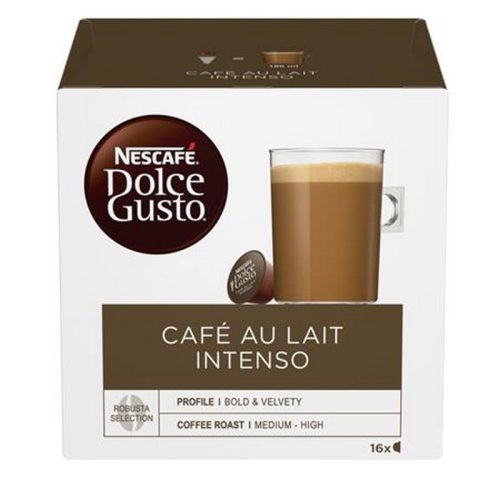 Kávékapszula, 16 db, NESCAFÉ "Dolce Gusto Café au Lait Intenso"