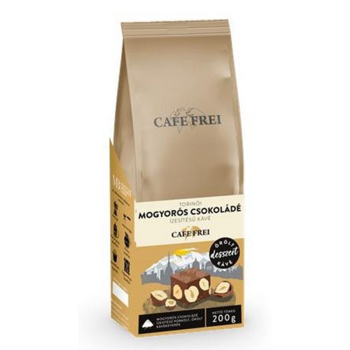Kávé, pörkölt, őrölt, 200 g, CAFE FREI "Torinói mogyorós csokoládé"