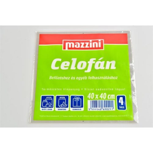 Celofán, 4 ív, 40x40 cm, MAZZINI