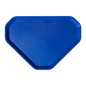   Önkiszolgáló tálca, háromszögletű, műanyag, éttermi, sötétkék, 47,5x34 cm