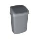 Billenős szemetes, 25 l, CURVER "Swing top", ezüst/grafit