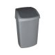 Billenős szemetes, 50 l, CURVER "Swing top", ezüst/grafit