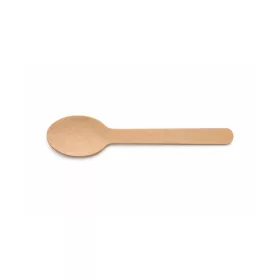 Evőkanál, fa, egyszer használatos, 16 cm, 100 db
