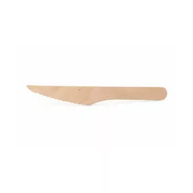 Kés, fa, egyszer használatos, 16 cm, 100 db