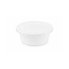   Műanyag gulyás tányér, tetőzhető, 500 ml, 50 db, fehér