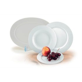   Lapostányér,ROTBERG, fehér, 24 cm, 6db-os szett, "Basic"