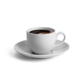   Mokkáscsésze+alj,ROTBERG, fehér, 10cl, 6db-os szett, "Elegante"