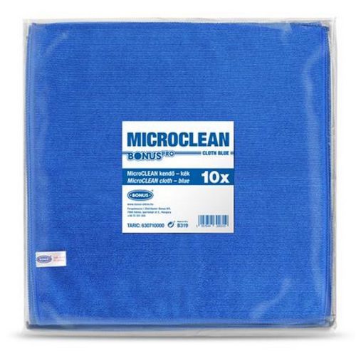 Törlőkendő, univerzális, 10 db, 32x32 cm, BONUS "MicroCLEAN", kék