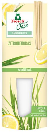 Légfrissítő, 90 ml, utántöltő, FROSCH "Oase", citromfű
