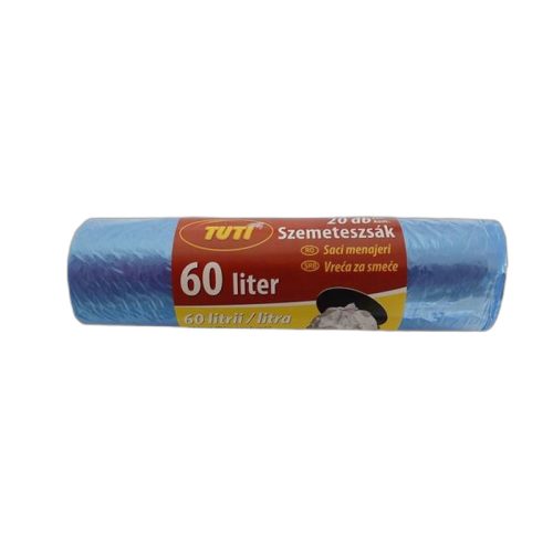 Szemeteszsák, 60 l, 20 db, TUTI