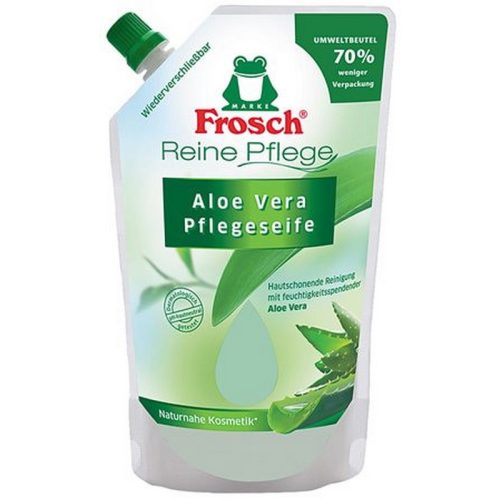 Folyékony szappan utántöltő, 0,5 l, FROSCH, aloe vera