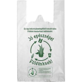   Ingvállas tasak, lebomló, 24x45x0,15 cm "Jó egészséget Földünknek"