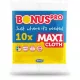 Törlőkendő, univerzális, 10 db, BONUS "MAXI", sárga