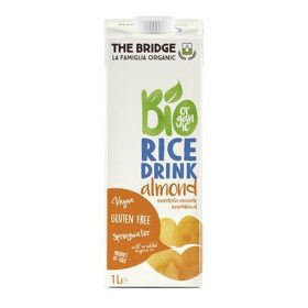   Növényi ital, bio, dobozos, 1 l, THE BRIDGE, rizs, mandulás