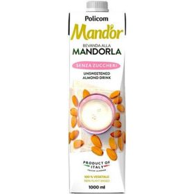   Növényi ital, cukormentes, dobozos, 1 l, MAND'OR "Prémium", mandula